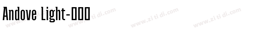Andove Light字体转换